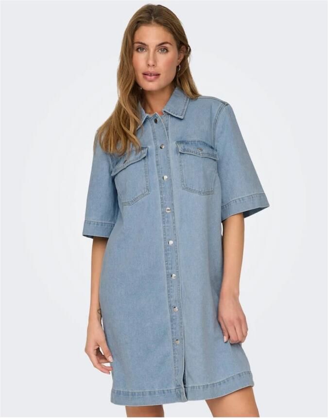 Only Jeans jurk ONLBELLE S S BUTTON DRESS DNM GUA NOOS - Foto 4