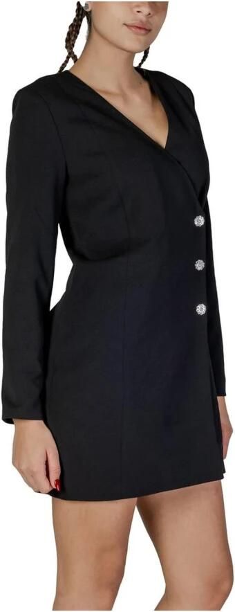 Only Korte Polyester Blend Jurk Collectie Black Dames - Foto 4