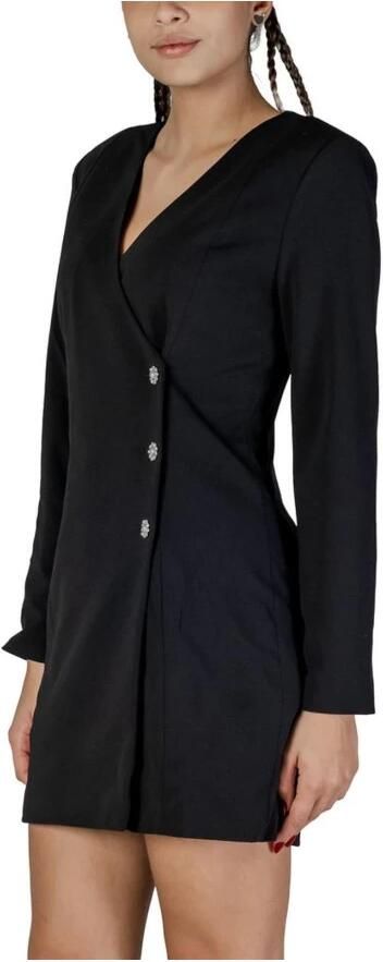 Only Korte Polyester Blend Jurk Collectie Black Dames - Foto 3