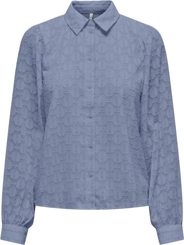 Only Lange mouw shirt in verschillende kleuren Gray Dames