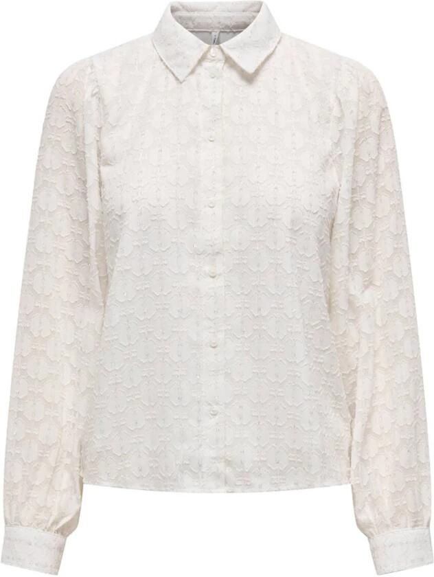 Only Lange Mouw Shirt Onlnadine Stijl Beige Dames