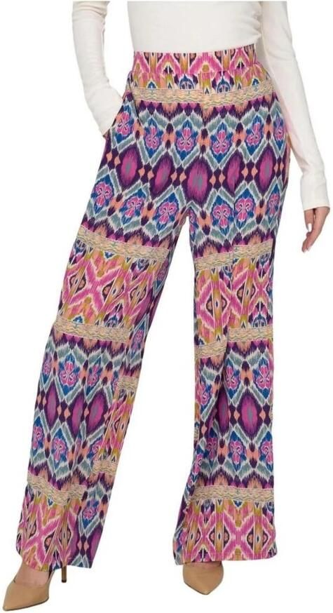 Only Life Poly Palazzo Broek Lente Zomer Collectie Multicolor Dames