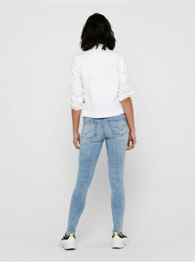 Only Jeansjack Tia in lichte used wassing met stretch - Foto 6