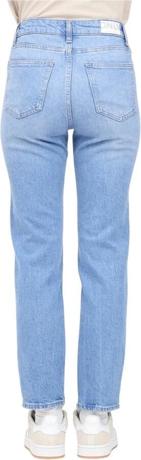 Only Straight fit jeans van katoen met hoge taille model 'EMELY' - Foto 10