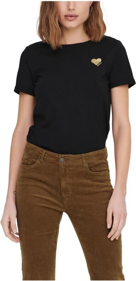 Only Shirt met korte mouwen ONLKITA LIFE S S TOP NOOS regular fit casual single jersey katoen ronde hals