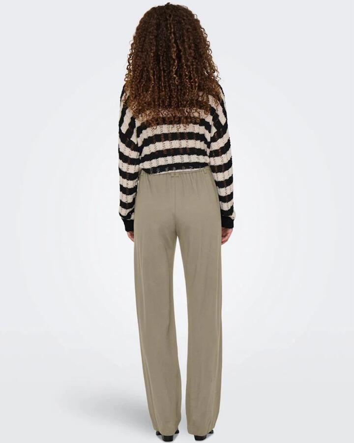 Only Straight leg pantalon met brede tailleband model 'POPTRASH'