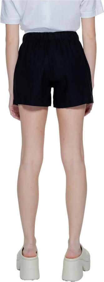 Only Loose fit korte broek van een mix van viscose en linnen model 'CARO' - Foto 2