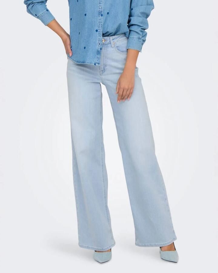 Only High-waist jeans ONLMADISON BLUSH HW WIDE DNM CRO495 NOOS