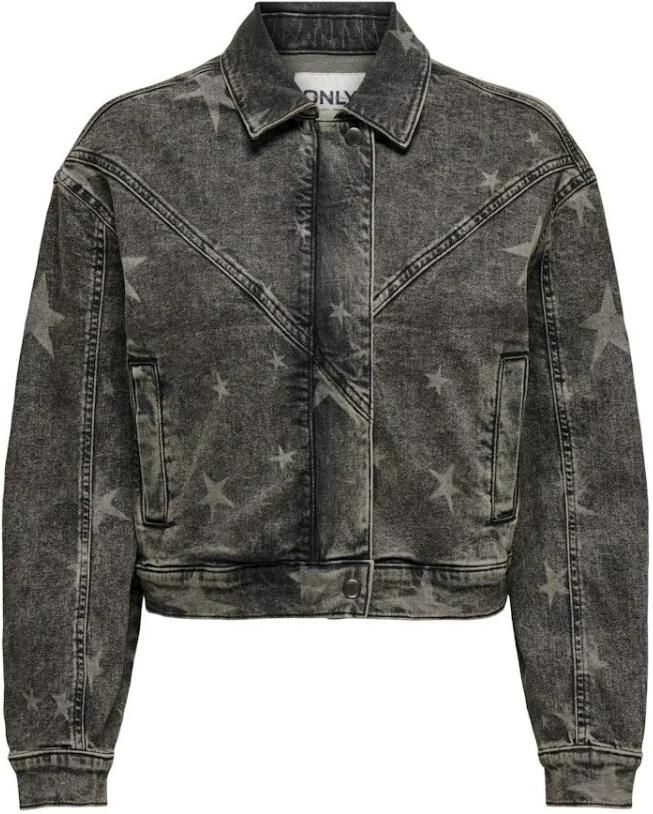 Only Malibu Denim Jacket in Gewassen Zwart Black Dames
