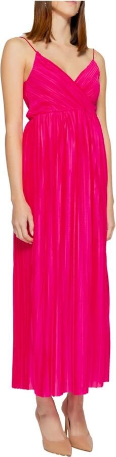 Only Multicolor Lange Polyester Jurk Lente Zomer Collectie Pink Dames - Foto 2