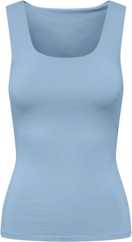 Only Chambray 2-Ways Fit Top Blauw Blue Dames - Foto 4
