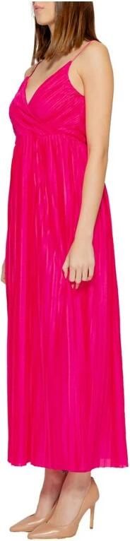 Only Multicolor Lange Polyester Jurk Lente Zomer Collectie Pink Dames - Foto 3