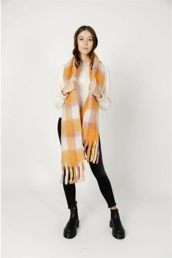Only Oranje Polyester Sjaal Herfst Winter Collectie Orange Dames - Foto 4