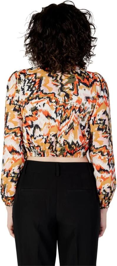 Only Oranje Polo met Lange Mouwen en Knoopsluiting Orange Dames - Foto 4