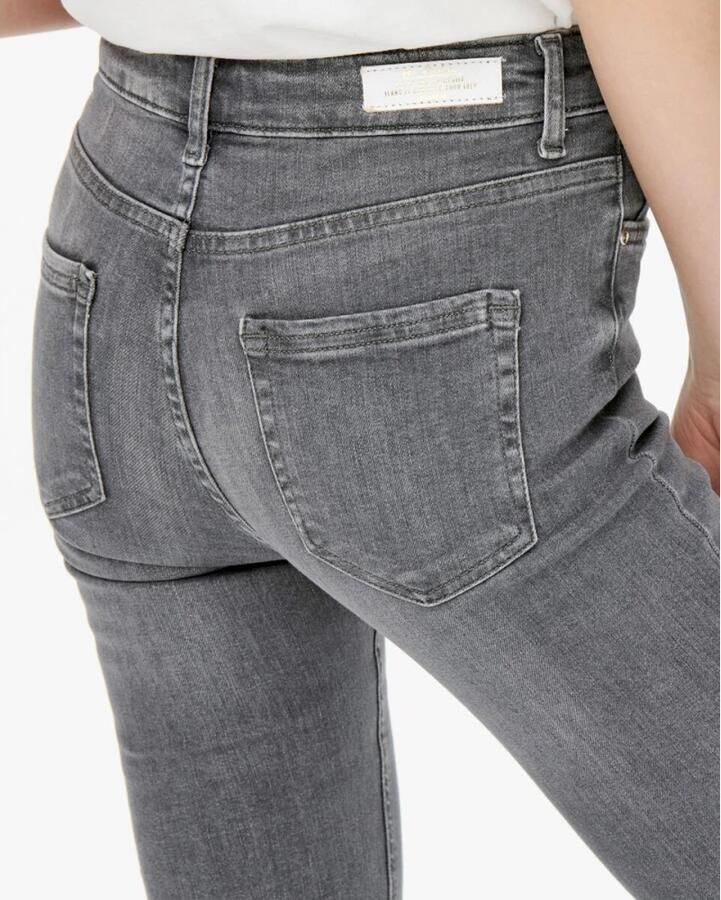 Only Grijze effen damesjeans met ritssluiting en knoopsluiting Gray Dames - Foto 2