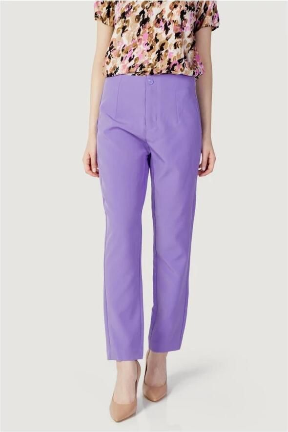 Only Polyester Blend Dames Cigarette Pants Collectie Purple Dames - Foto 2