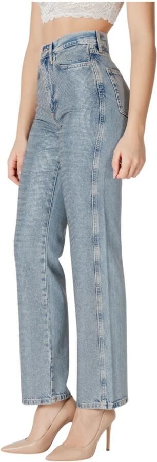 Only Rhinestone Embellished Denim Jeans Blue Dames - Foto 5