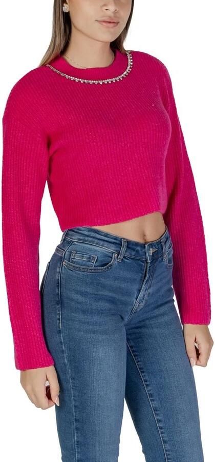 Only Trui Onlgaida Life Ls Crop Emb O-Neck Cc Knt 15324272 - Foto 2