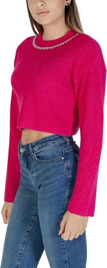 Only Trui Onlgaida Life Ls Crop Emb O-Neck Cc Knt 15324272 - Foto 3