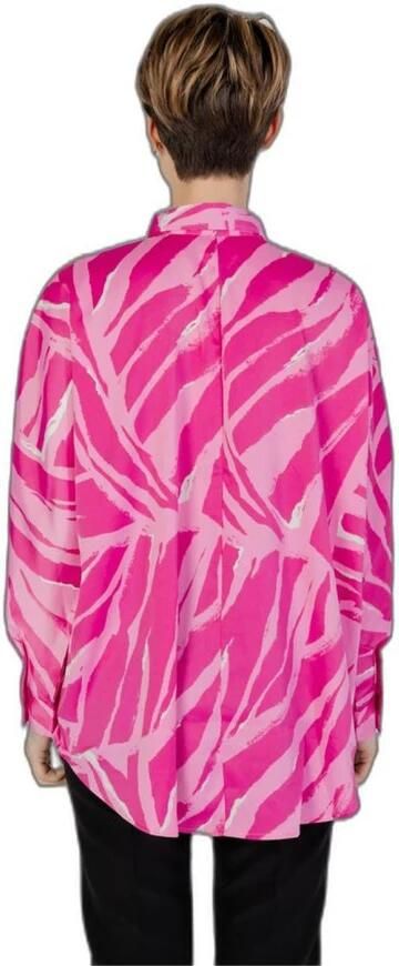 Only Roze Abstract Print Lange Mouwen Shirt Pink Dames - Foto 4