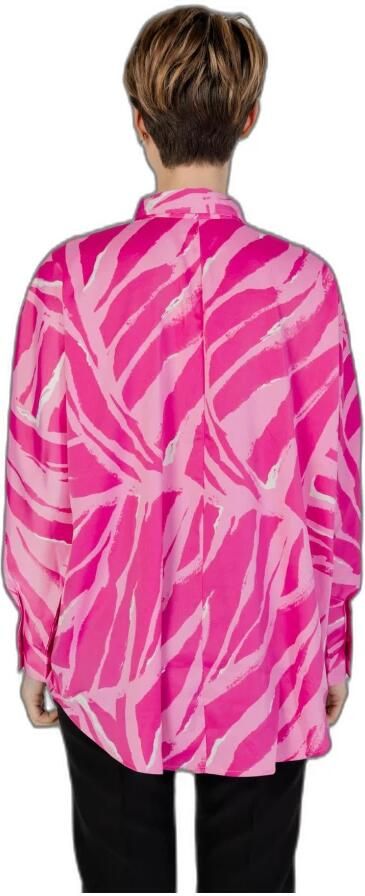 Only Roze Abstract Print Lange Mouwen Shirt Pink Dames - Foto 4