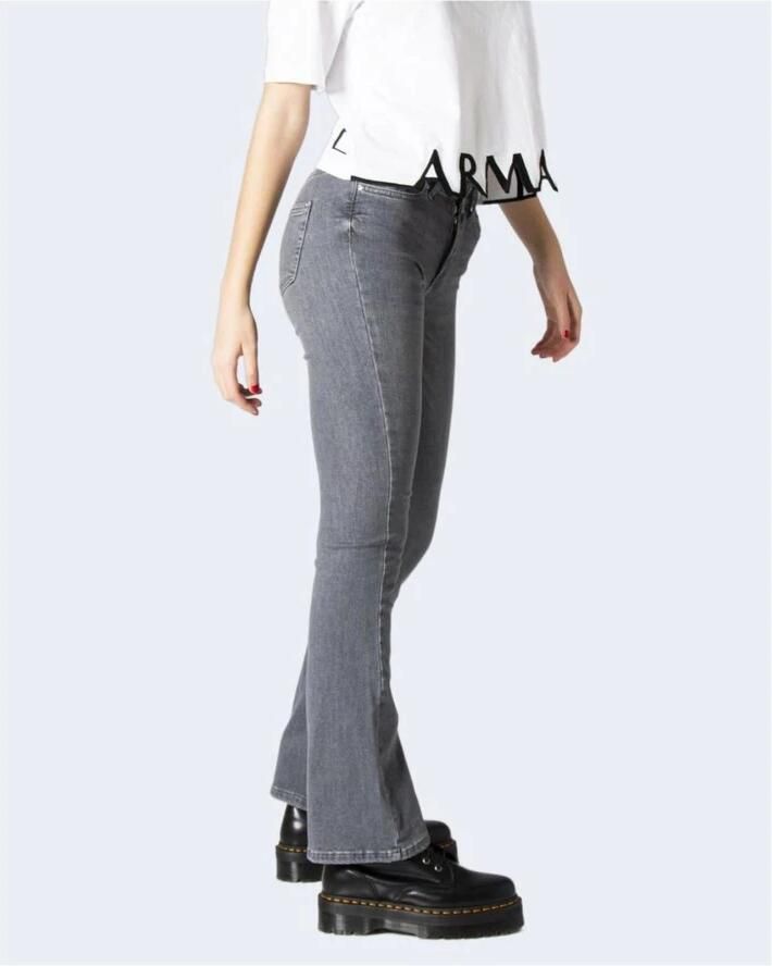Only Grijze effen damesjeans met ritssluiting en knoopsluiting Gray Dames - Foto 2