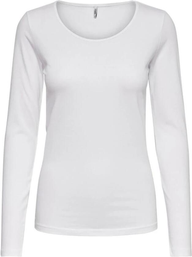Only Witte Live Love Life Longsleeve Top White Dames