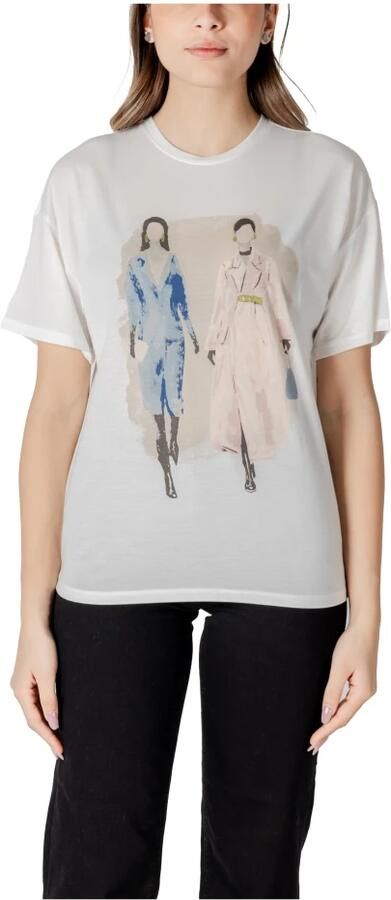 Only Stijlvol Bedrukt T-shirt White Dames