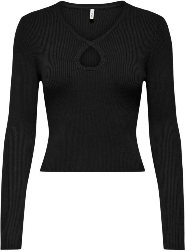 Only Trui met V-hals ONLMEDDI LS PEEK A BOO V-NECK CC KNT