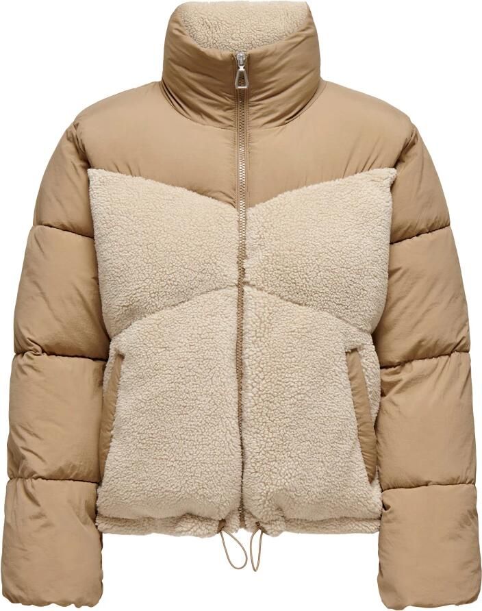 ONLY gewatteerde winterjas ONLSIENA bruin beige - Foto 6