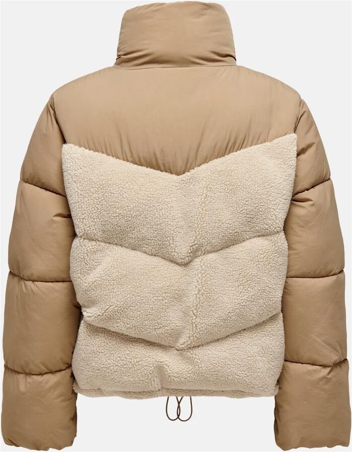 ONLY gewatteerde winterjas ONLSIENA bruin beige