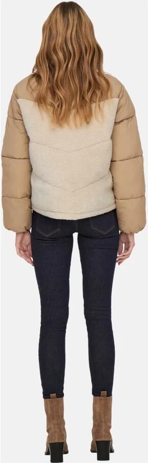 ONLY gewatteerde winterjas ONLSIENA bruin beige - Foto 5
