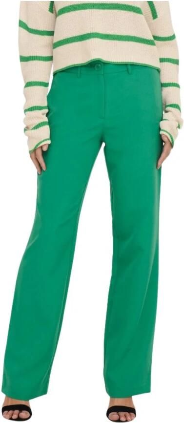Only Dames Broek met Medium Taille en Wijde Pijpen Onllana-berry Green Dames - Foto 2