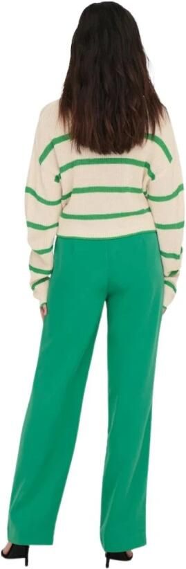 Only Dames Broek met Medium Taille en Wijde Pijpen Onllana-berry Green Dames - Foto 5