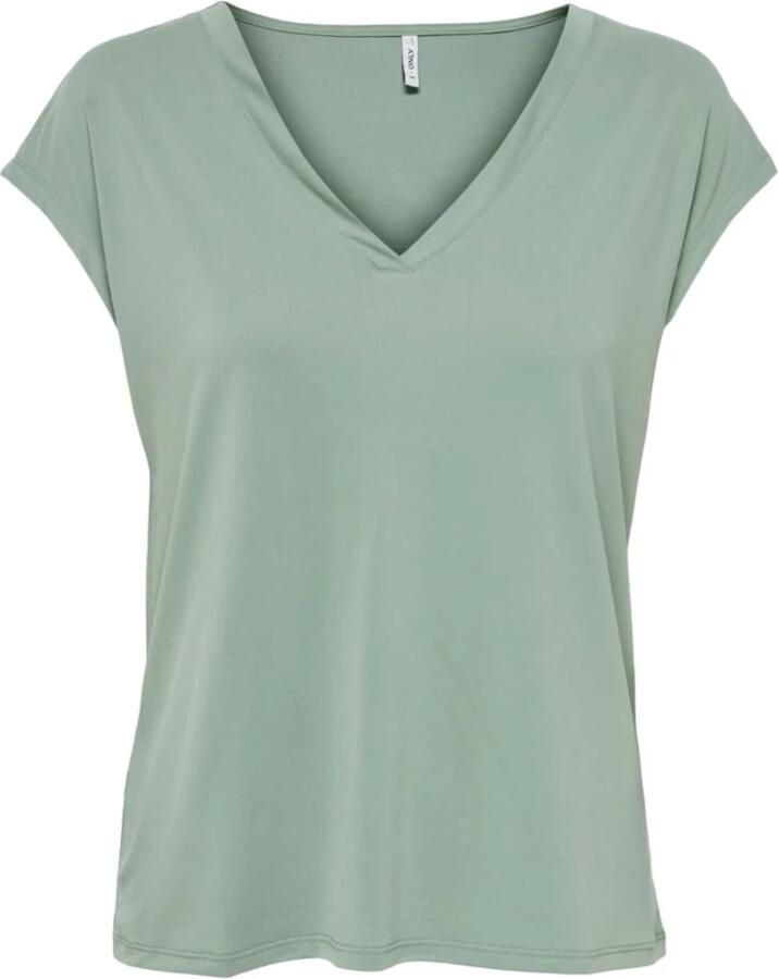 Only Shirt met V-hals ONLFREE S S MODAL V-NEC TOP BOX JRS NOOS - Foto 2