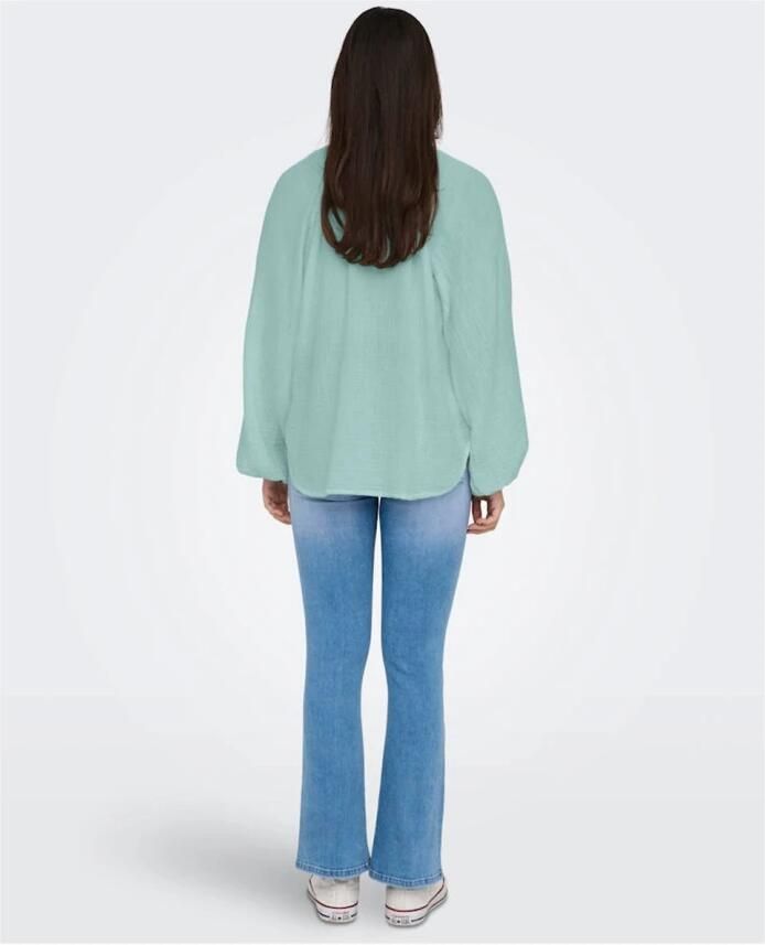 Only V-Hals Blouse Lange Mouw Green Dames