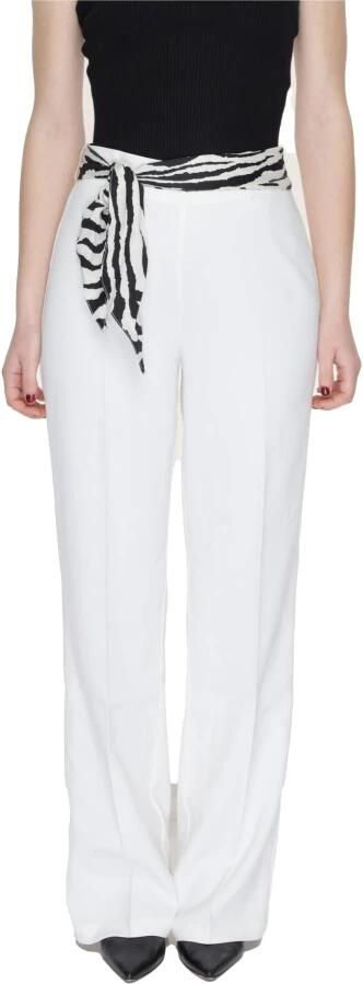 Only Bootcut Polyester Broek met Elastaan White Dames - Foto 4