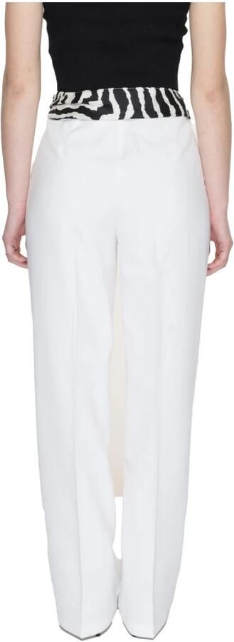 Only Bootcut Polyester Broek met Elastaan White Dames