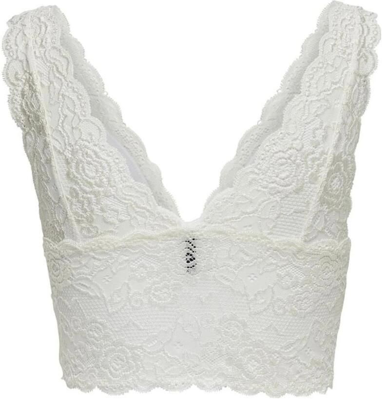 Only Kanten top ONLCHLOE – Kanten-bh met gevoerde cups en stretch regular fit vrouwelijk kant synthetische vezel v-hals - Foto 4