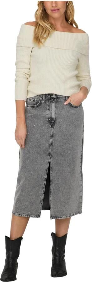 Only Slim fit gebreide pullover met off shoulder-mouwen model 'KATIA' - Foto 15