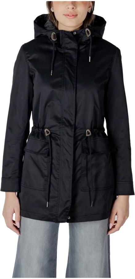 Only Zwarte Button-Up Jas Lente Zomer Black Dames - Foto 3