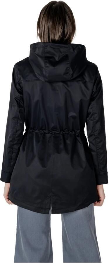 Only Zwarte Button-Up Jas Lente Zomer Black Dames