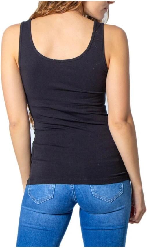 Only Zwarte Katoenen Tanktop met Bandjes Black Dames - Foto 7