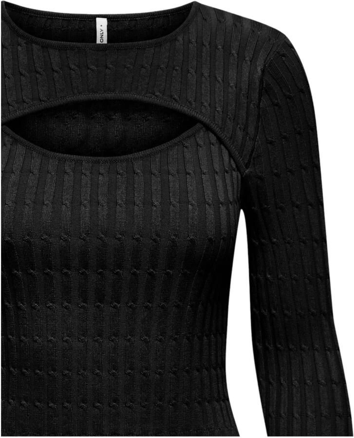 Only Gebreide trui ONLMEDDI LS CABLE CROP O-NECK CC KNT