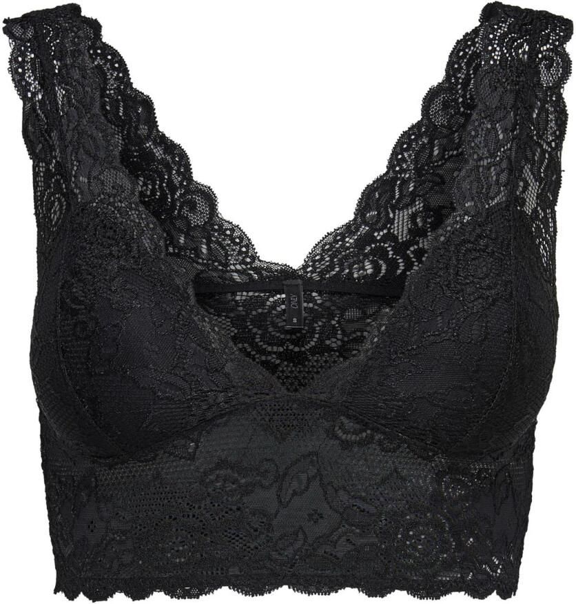 Only Kanten top ONLCHLOE – Kanten-bh met gevoerde cups en stretch regular fit vrouwelijk kant synthetische vezel v-hals - Foto 8
