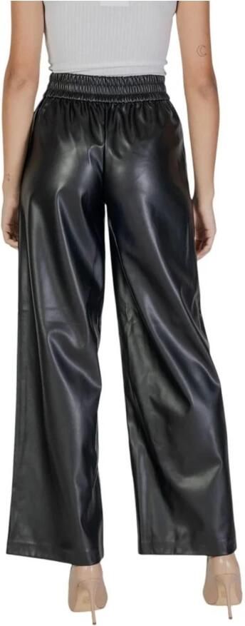 Only Zwarte polyester damesbroek Herfst Winter collectie Black Dames