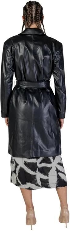Only Zwarte Polyester Parka Trenchcoat Collectie Black Dames - Foto 2
