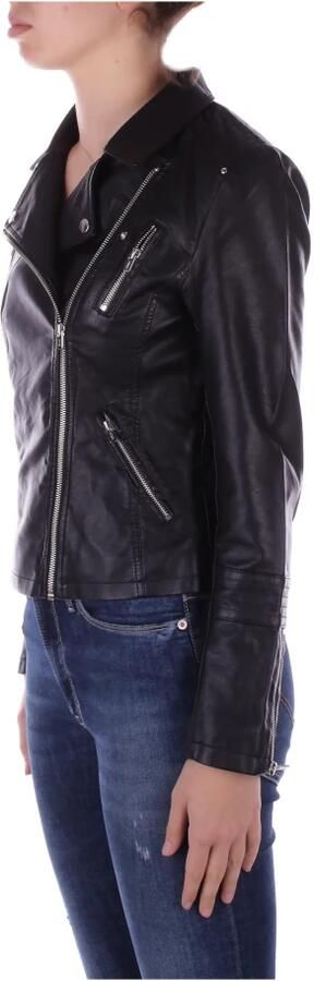 Only Imitatieleren jack ONLGEMMA – Bikerjack met asymmetrische ritssluiting getailleerd casual leerimitatie zakken met ritssluiting - Foto 13