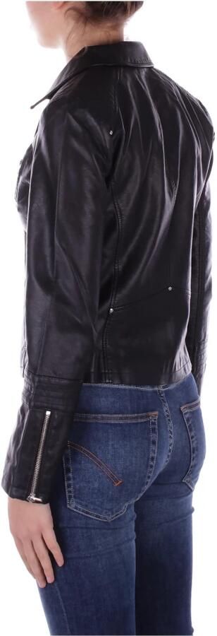 Only Imitatieleren jack ONLGEMMA – Bikerjack met asymmetrische ritssluiting getailleerd casual leerimitatie zakken met ritssluiting - Foto 11