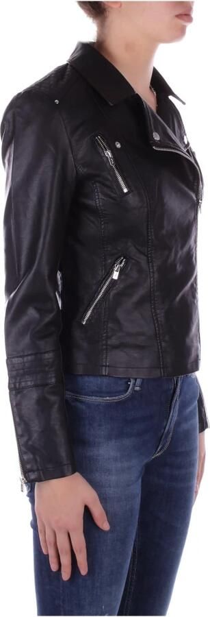 Only Imitatieleren jack ONLGEMMA – Bikerjack met asymmetrische ritssluiting getailleerd casual leerimitatie zakken met ritssluiting - Foto 12